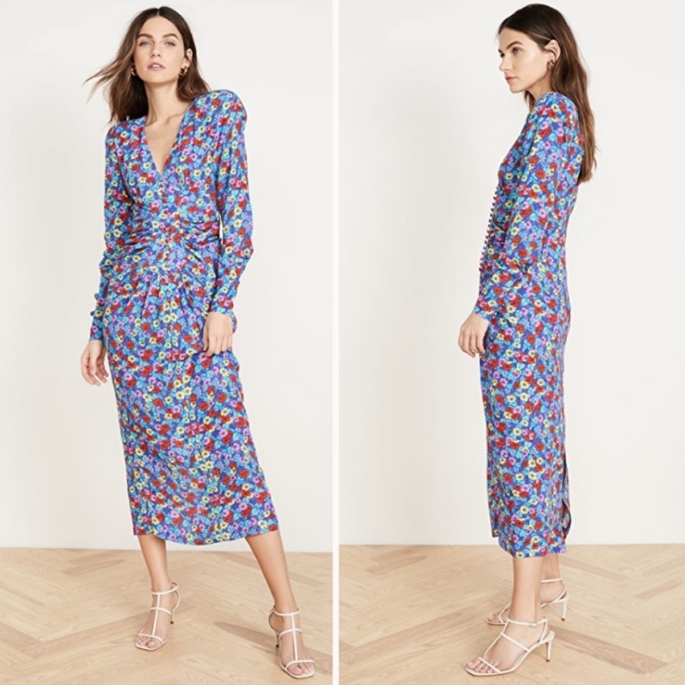 Rotate Birger Christensen Heather Floral Midi Dress size 4